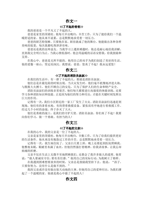 了不起的什么作文350字