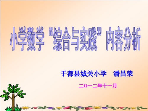 小学数学“综合与实践”内容分析的讲座