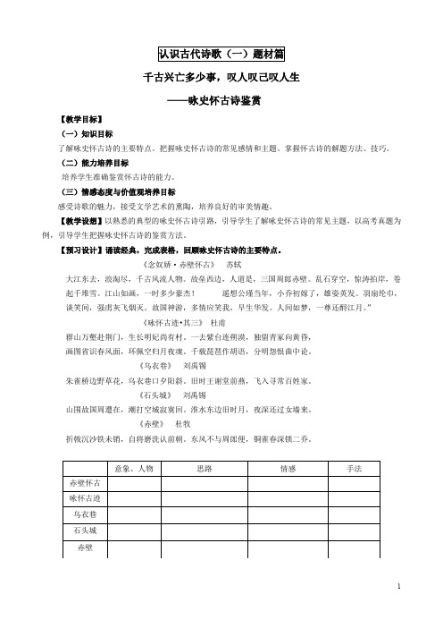 【2018高考复习】《咏史怀古诗》(完整版)