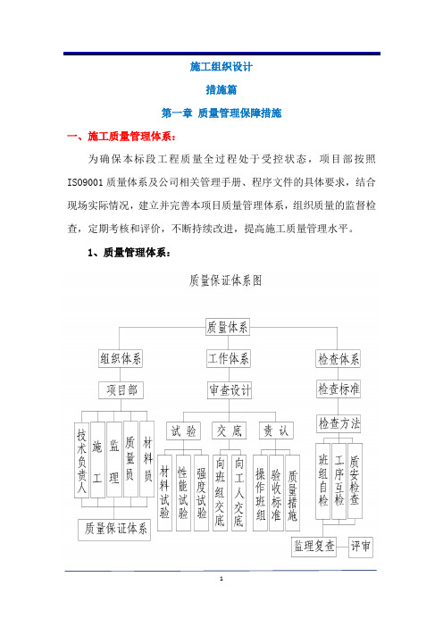 精品幕墙施组 措施篇  第一章  质量保障措施