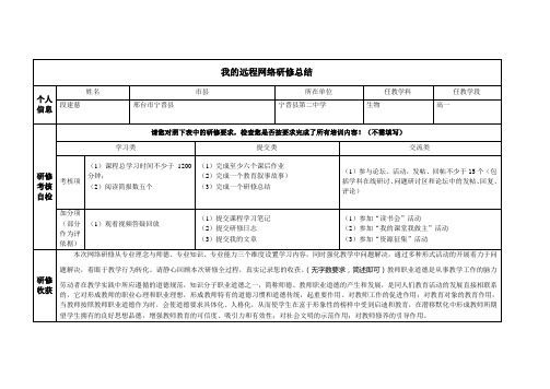 研修总结模板(1)