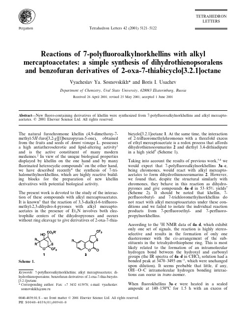 Tetrahedron Letters, Volume 42, Issue 30, 23 July 2001, Pages 5121-5122