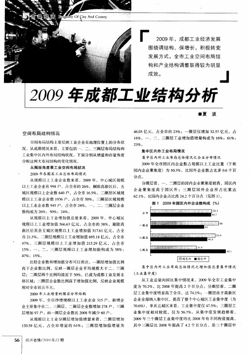 2009年成都工业结构分析