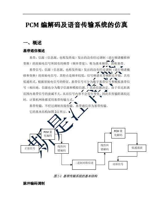 PCM系统仿真实验报告