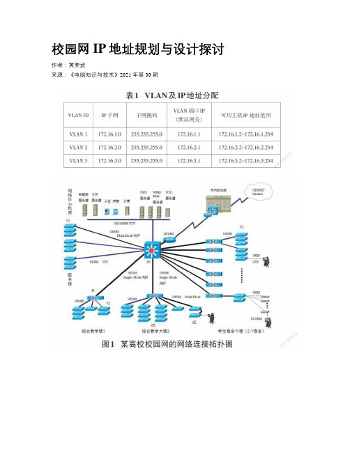 校园网IP地址规划与设计探讨