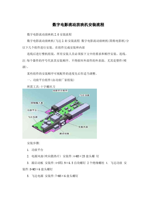 数字电影流动放映机安装流程