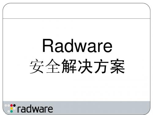 Radware中文培训