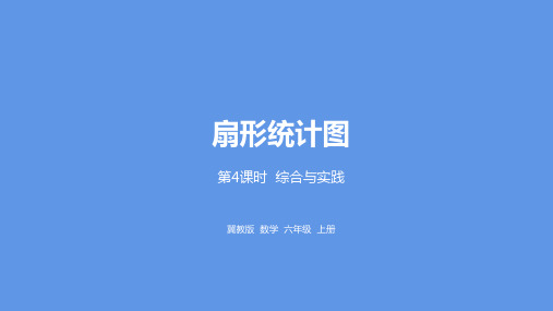 六年级上册数学课件-第7单元扇形统计图第4课时综合与实践活动冀教版 (共21张PPT)