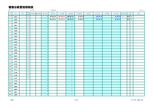 销售台帐管理明细表