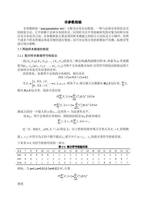 非参数检验