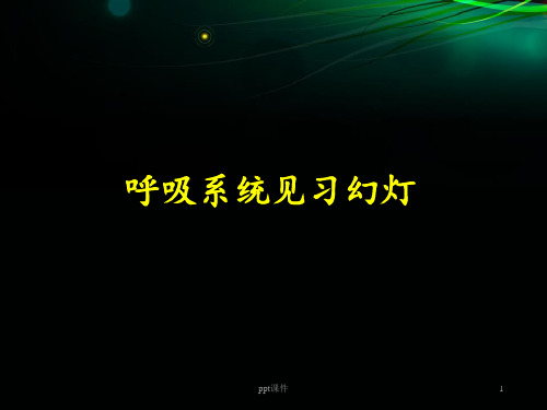 呼吸系统正常表现和基本病变见习 ppt课件