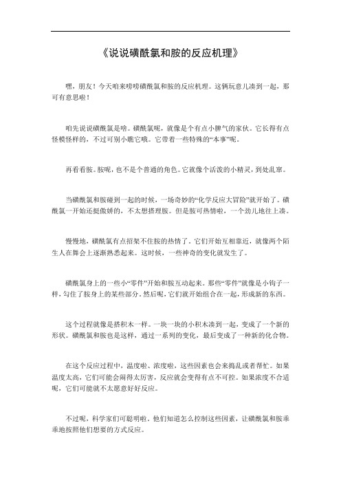 磺酰氯和胺反应机理