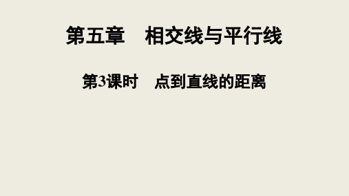 人教版数学七年级下册第章第三课时点到直线的距离课件