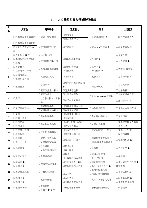 五大领域量表