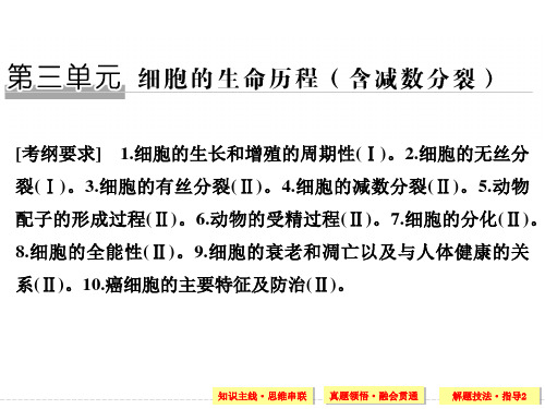 高三生物二轮专题细胞的生命历程