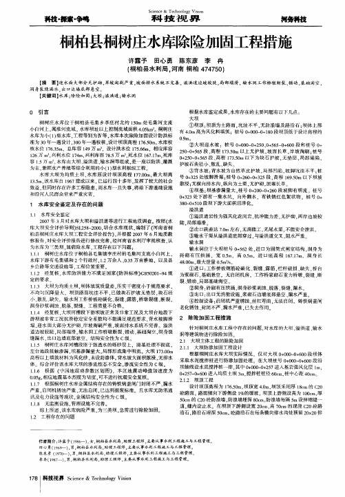 桐柏县桐树庄水库除险加固工程措施