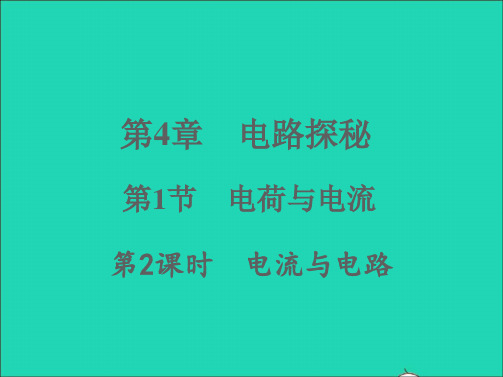 八年级科学上册第4章电路探秘4-1电荷与电流第2课时习题课件新版浙教版