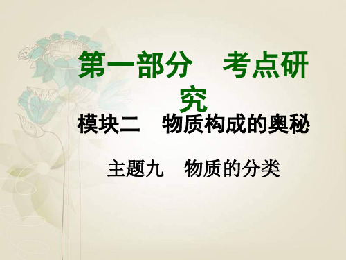 重庆中考化学一轮复习课件：主题九物质的分类课件