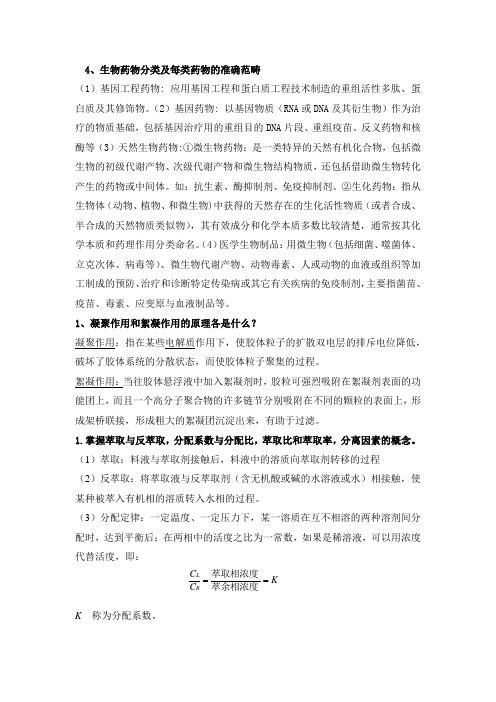 生物制药工艺学学习重点