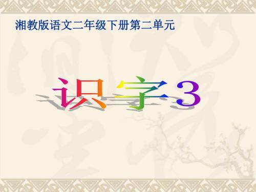 湘教版语文二年级下册  识字3