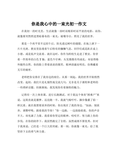 你是我心中的一束光初一作文