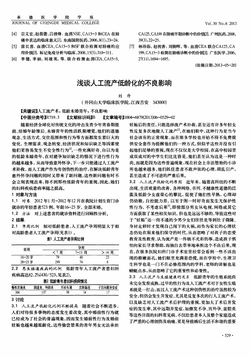 浅谈人工流产低龄化的不良影响