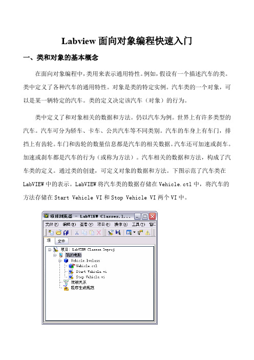 Labview面向对象编程快速入门