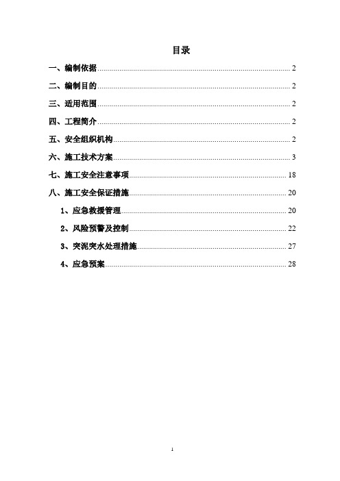 突泥突水安全专项方案