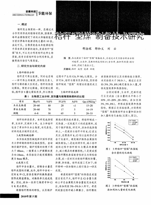 秸秆“型煤”制备技术研究