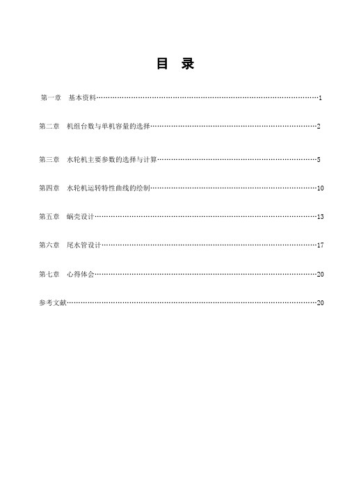 水轮机课程设计