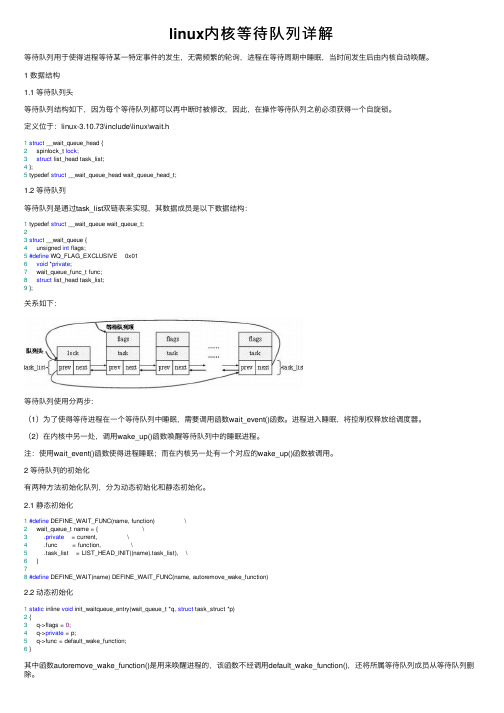 linux内核等待队列详解