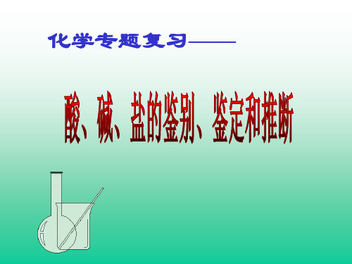 酸碱盐的鉴别鉴定和推断