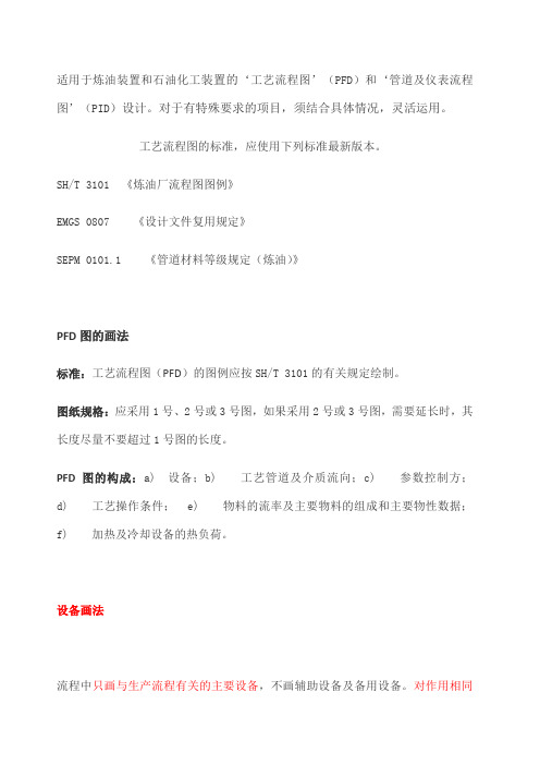 工艺流程图的绘制方法——PFD图 Word 文档