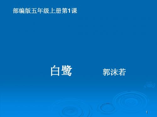 2019年秋部编版五年级语文上册：第1课白鹭课件12 张[精品]