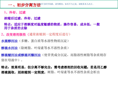 天然产物分离纯化方法课件