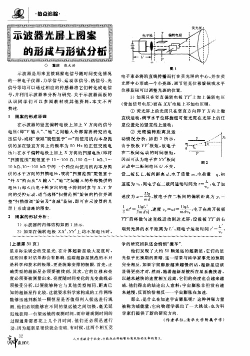 示波器光屏上图案的形成与形状分析