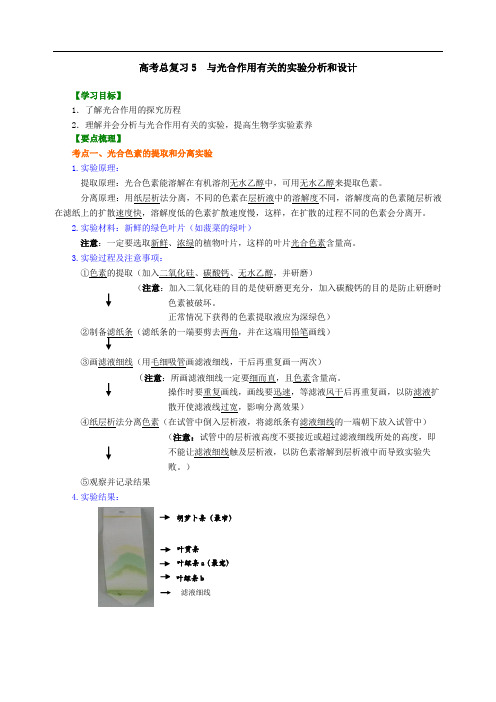 5知识讲解——与光合作用有关的实验设计和分析