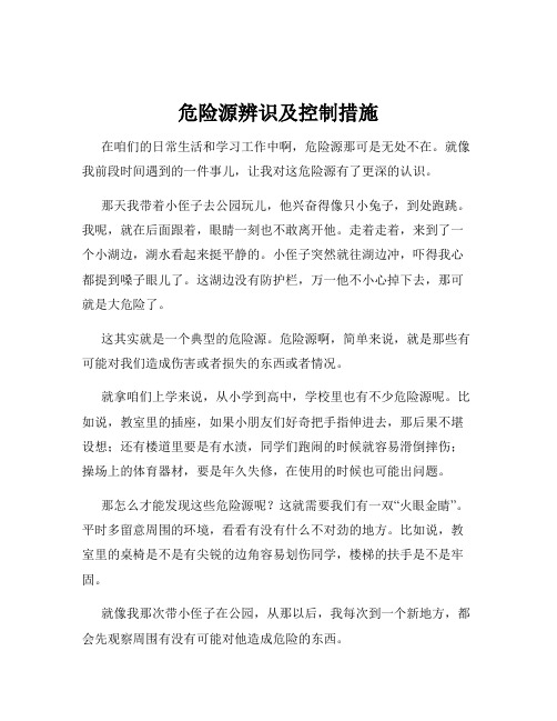 危险源辨识及控制措施