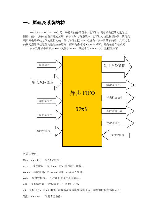 高速异步FIFO毕业设计思路与设计要求