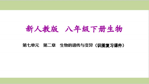 新人教版八年级下册生物第七单元第二章识图学生物