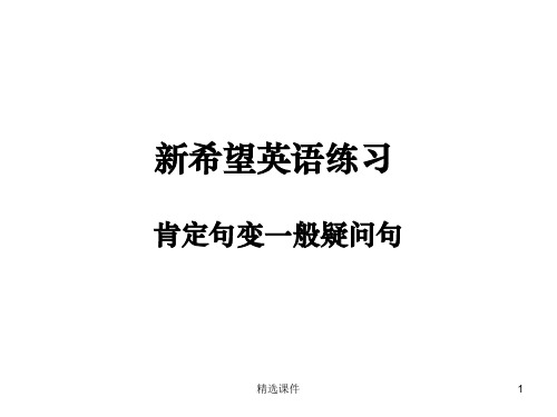 小学一般疑问句ppt课件