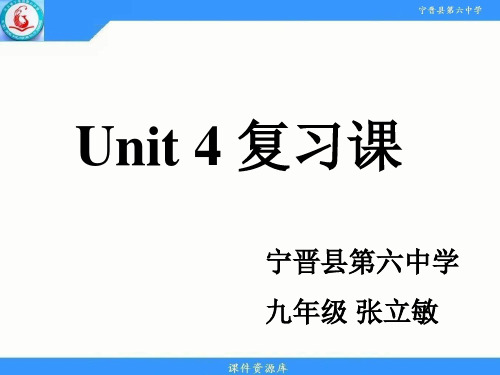 Unit 4 复习课 课件-2021-2022学年人教版九年级英语全册