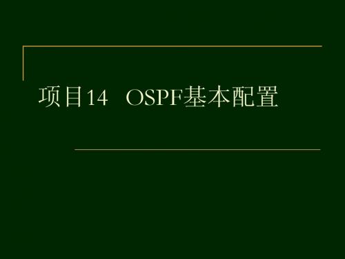 项目14 OSPF基本配置