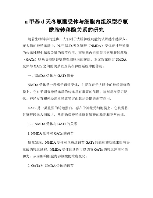 n甲基d天冬氨酸受体与细胞内组织型谷氨酰胺转移酶关系的研究