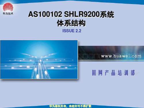 AS100102 SHLR9200系统        体系结构