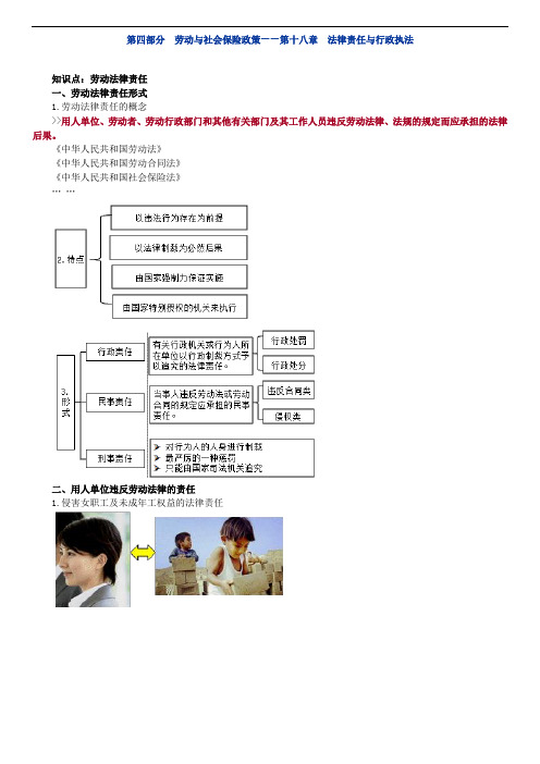 经济师考试 人力资源第18章-法律责任与行政执法