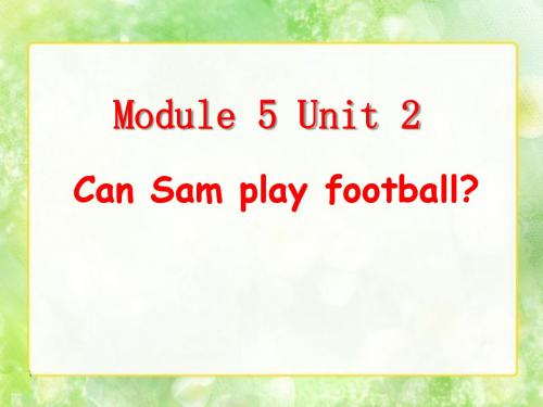 外研版(三起)四上Module 5《Unit 2 Can Sam play football》ppt课件1_1