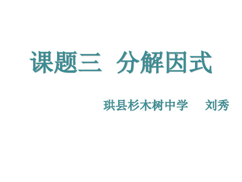 因式分解复习课