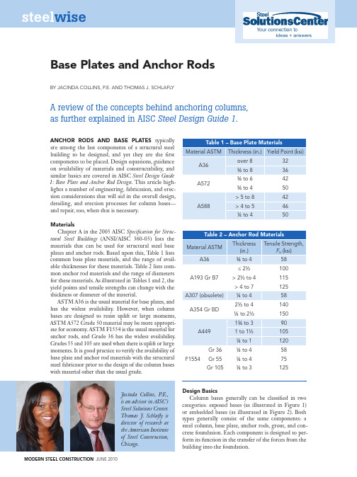 Base Plates and Anchor Rods