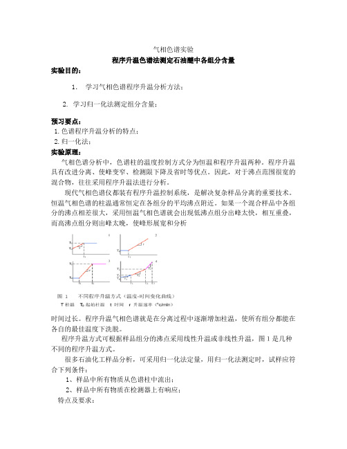 气相色谱实验(3)—程序升温